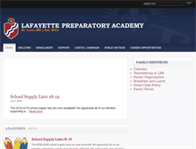 Tablet Screenshot of lafayetteprep.org